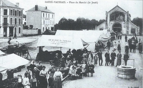 Marché de Sauzé en 1912